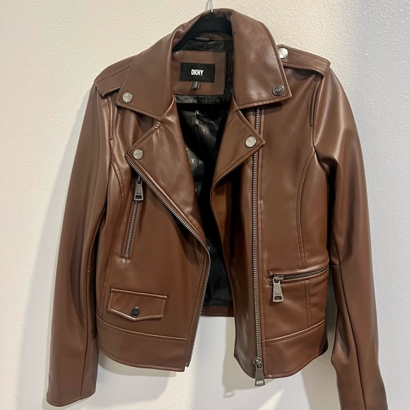 Dkny Jackets & Blazers - Faux leather jacket- BRAND NEW